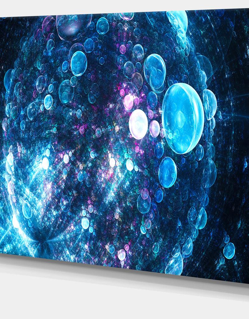 Designq Blue Spherical Planet Bubbles - Extra Large Canvas Art Print