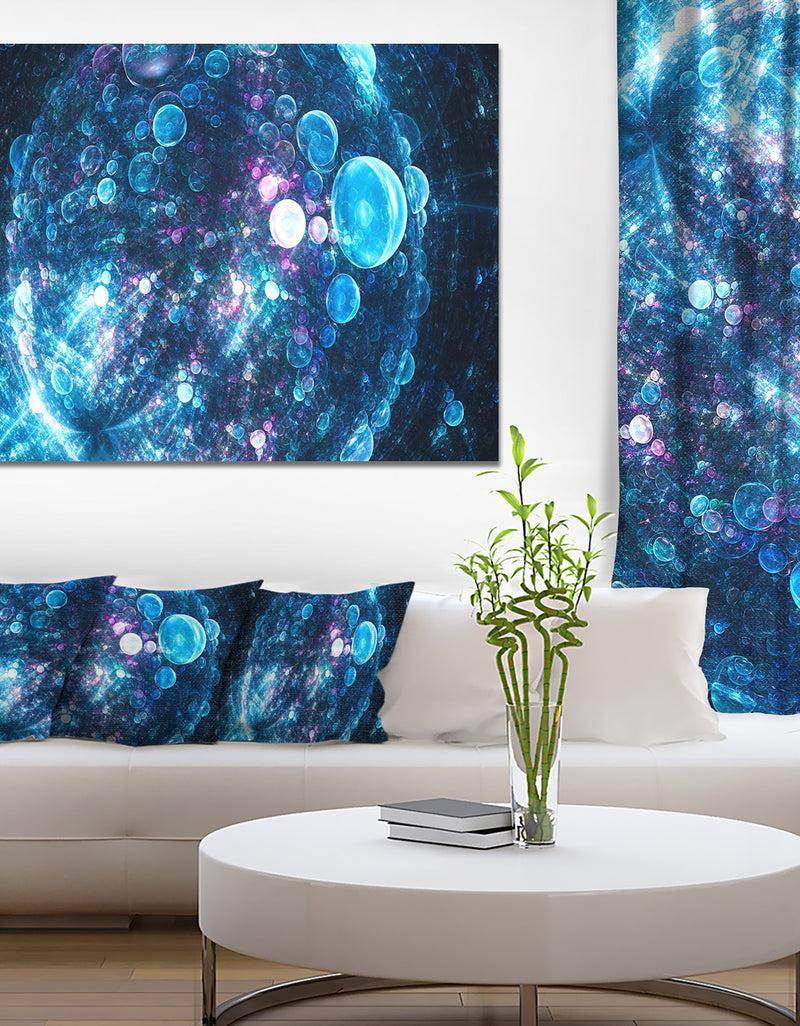 designq Blue Spherical Planet Bubbles - Extra Large Canvas Art Print
