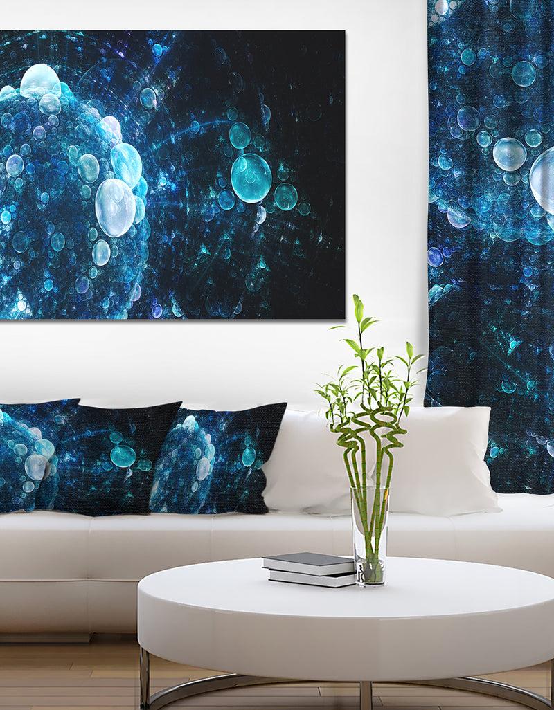 designq Blue Spherical Water Drops - Modern Floral Art