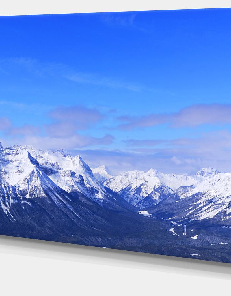 Designq Blue Winter Mountains - Landscape Photo Canvas Print
