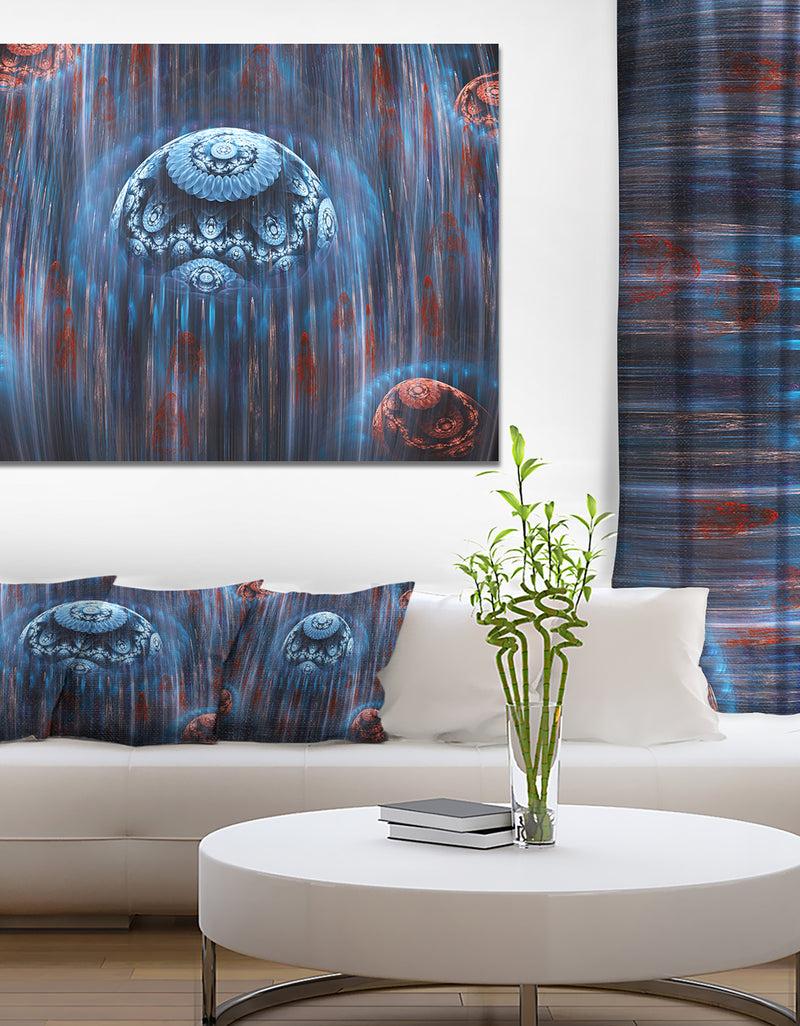 designq Blue World of Infinite Universe - Abstract Wall Art on Canvas