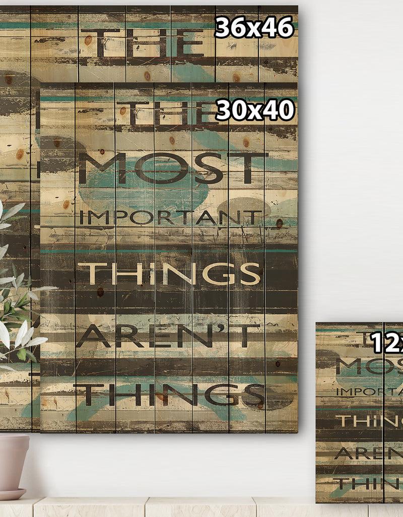 Designq Blue Zephyr Quote II - Cottage Inspirational Print On Natural Pine Wood