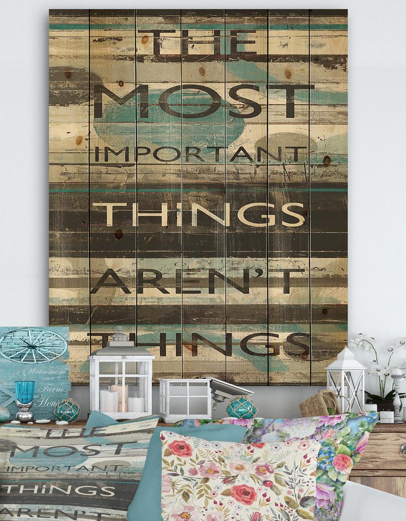 designq Blue Zephyr Quote II - Cottage Inspirational Print on Natural Pine Wood