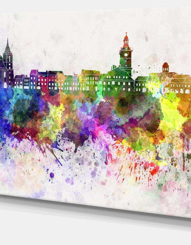 Designq Brasov Skyline - Cityscape Canvas Artwork Print