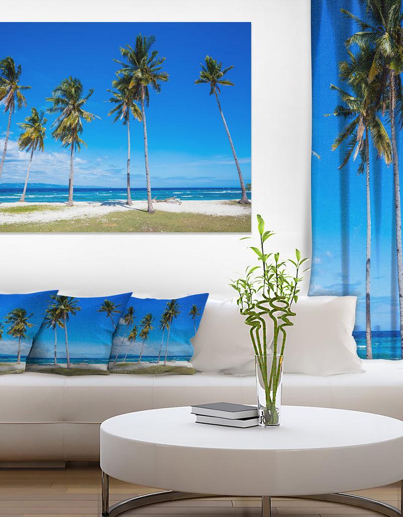 designq Bright and Clear Tropical Beach - Extra Large Seascape Art Canvas