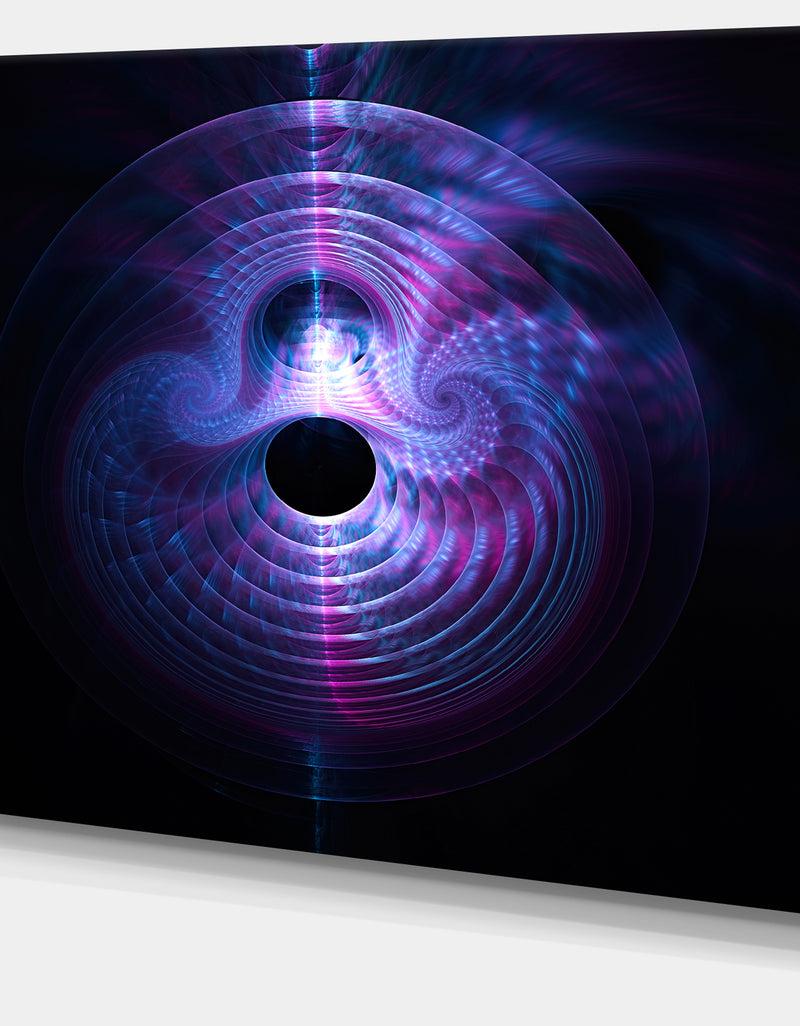 Designq Bright Blue Magical Lights - Extra Large Abstract Canvas Art Print