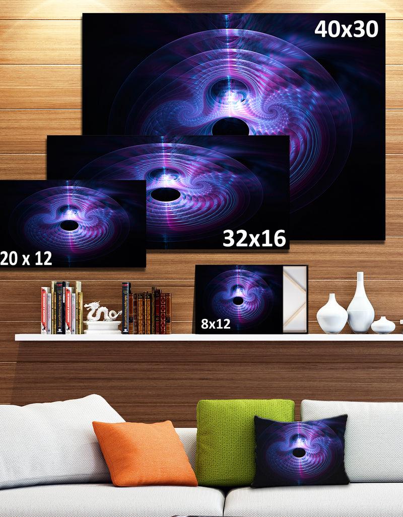 Designq Bright Blue Magical Lights - Extra Large Abstract Canvas Art Print