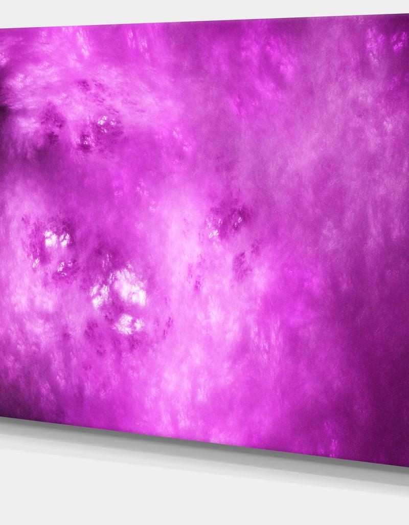 Designq Bright Purple Sky With Stars'Extra Large Abstract Canvas Art Print