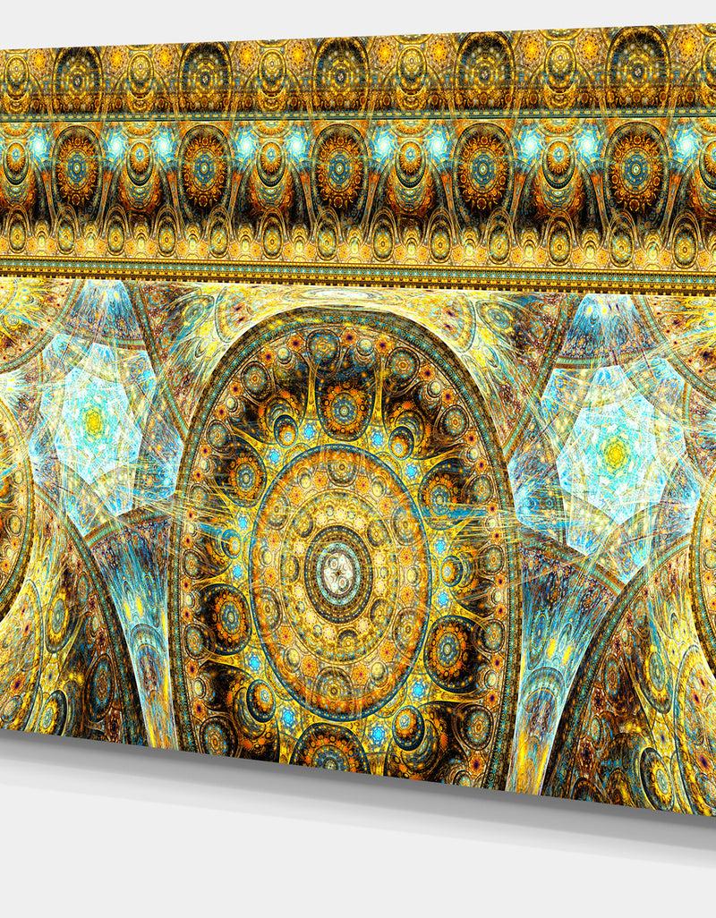 Designq Brown Extraterrestrial Life Cells - Extra Large Floral Wall Art On Canvas