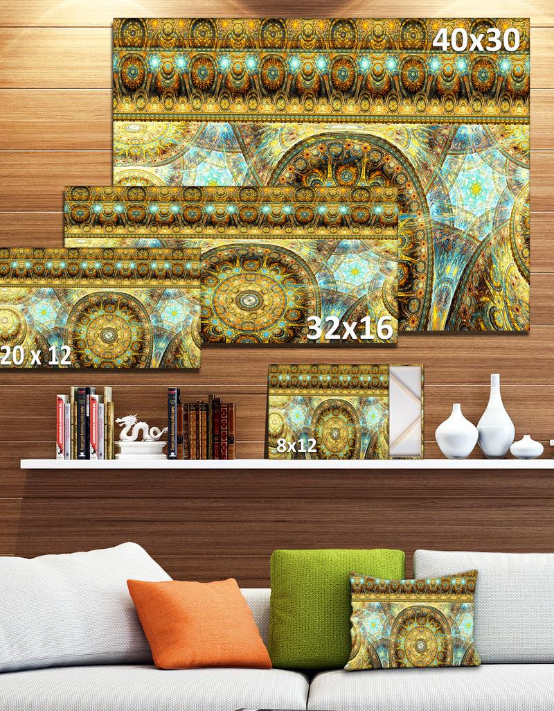 Designq Brown Extraterrestrial Life Cells - Extra Large Floral Wall Art On Canvas