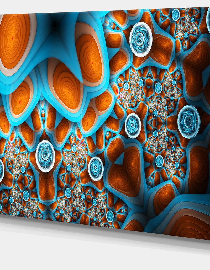 Designq Brown Extraterrestrial Life Forms - Extra Large Floral Canvas Art Print