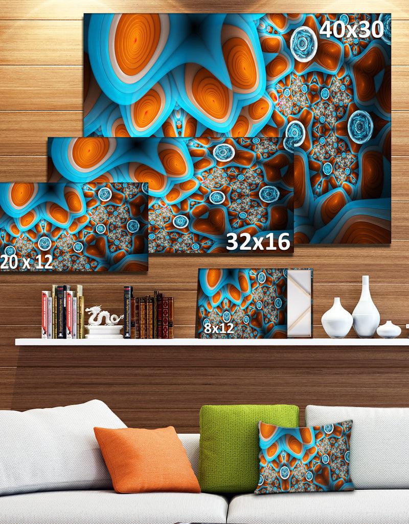 Designq Brown Extraterrestrial Life Forms - Extra Large Floral Canvas Art Print