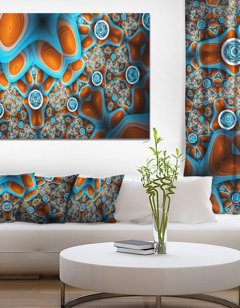 designq Brown Extraterrestrial Life Forms - Extra Large Floral Canvas Art Print