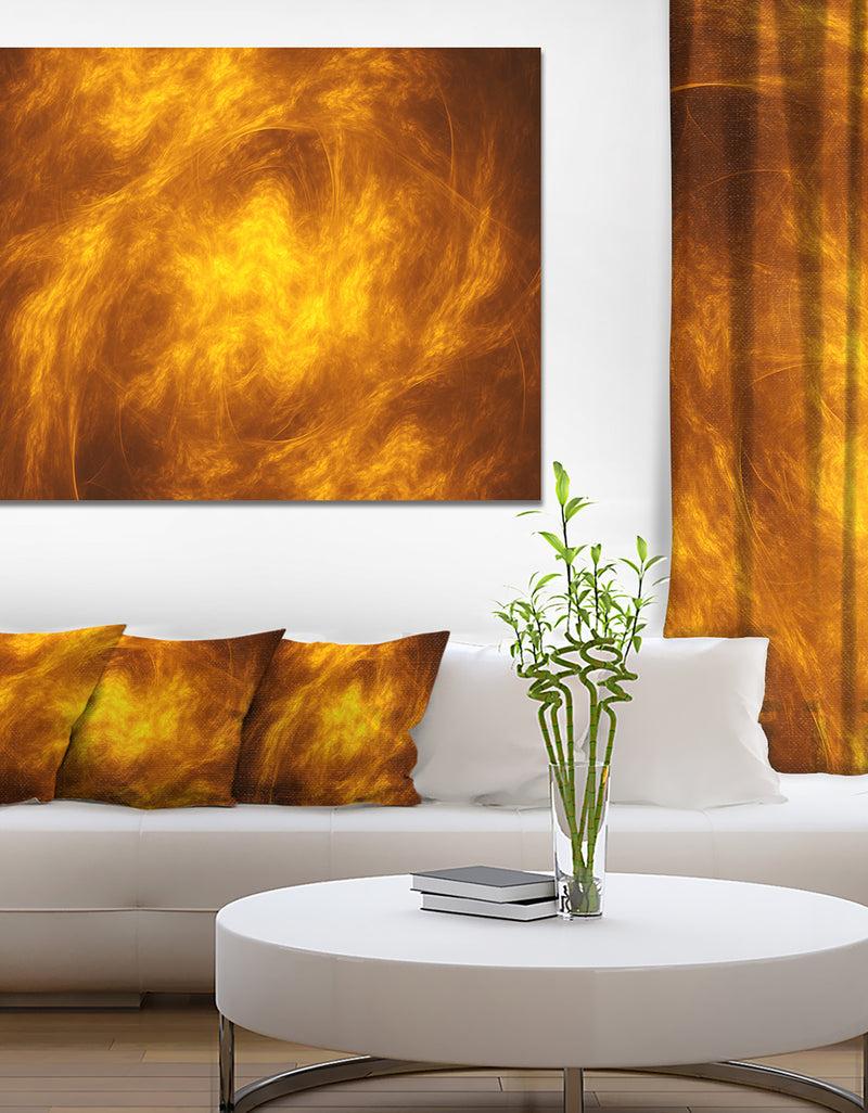 designq Brown Fractal Abstract Pattern - Extra Large Abstract Art on Canvas