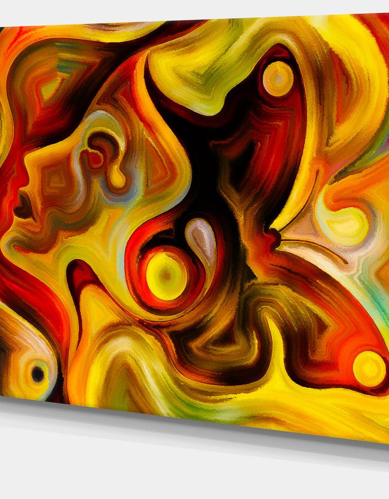 Designq Butterfly's Emotions - Abstract Canvas Art Print