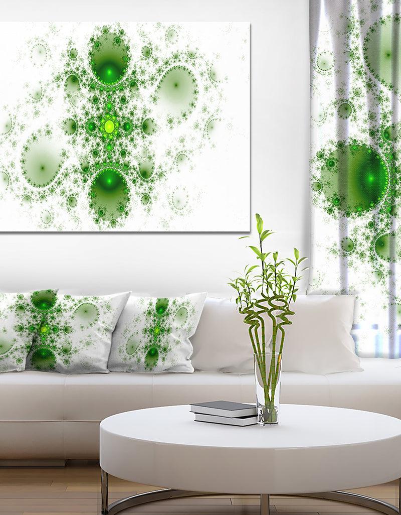 designq Cabalistic Nature Green Fractal Art - Abstract Wall Art Canvas