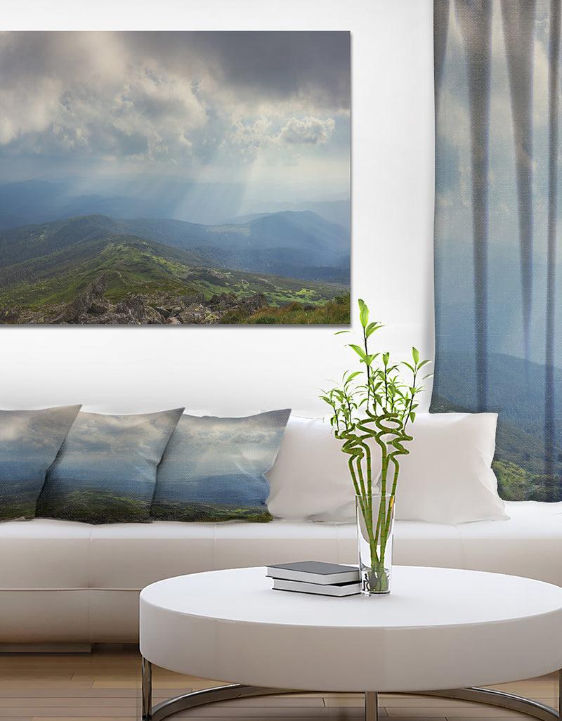 designq Carpathian Mountains Panorama View - Landscapes photography on wrapped Canvas