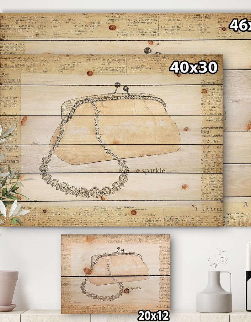 Designq Chic Galm Closet II - Fashion Print On Natural Pine Wood
