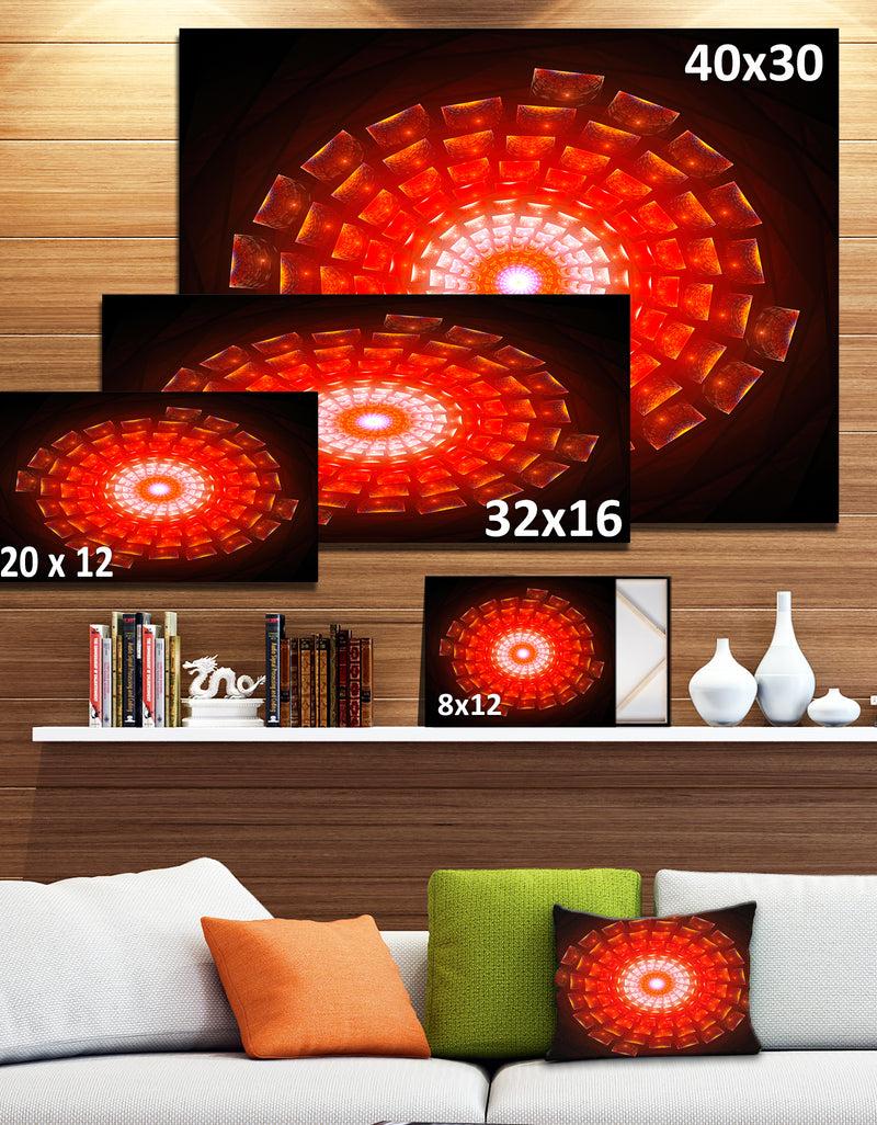Designq Circular Vortex Broken Particles - Extra Large Floral Wall Art On Canvas