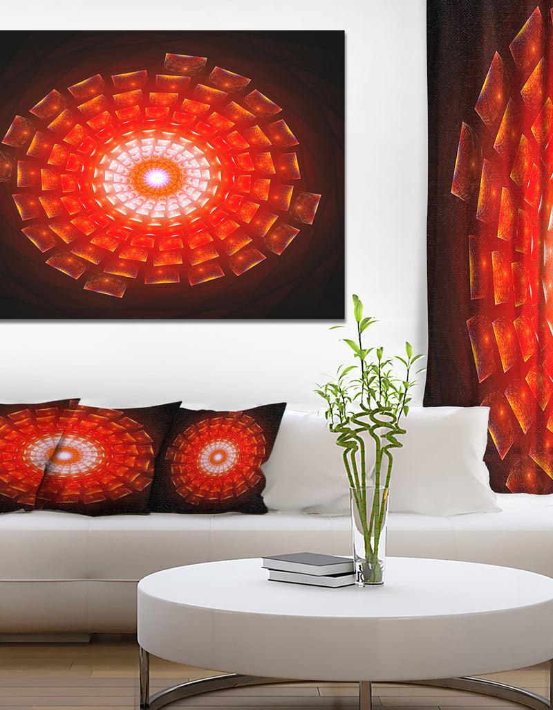 designq Circular Vortex Broken Particles - Extra Large Floral Wall Art on Canvas