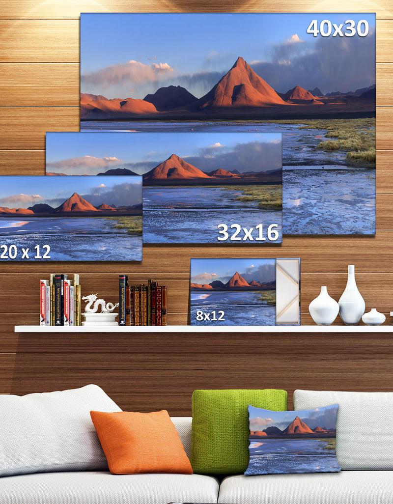 Designq Colorado Lagoon And Volcano Pabellon - Landscape Wall Artwork