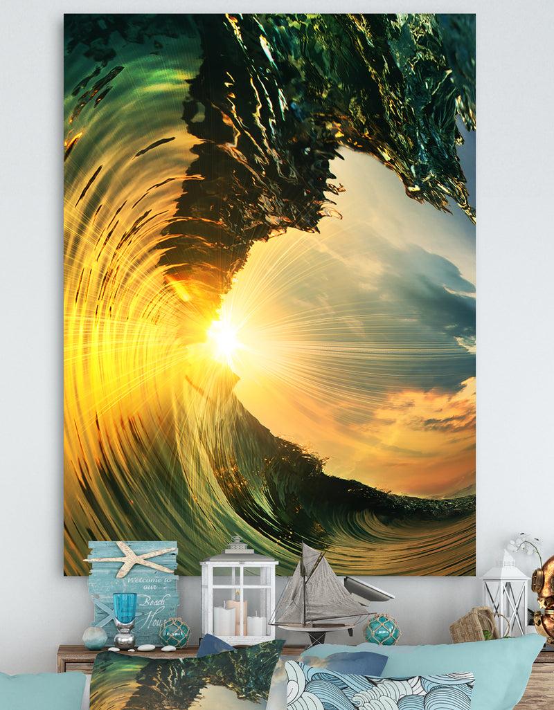 designq Colored Ocean Waves Falling Down VII - Modern Seashore Canvas Art designq Colored Ocean Waves Falling Down VII - Modern Seashore Canvas Art