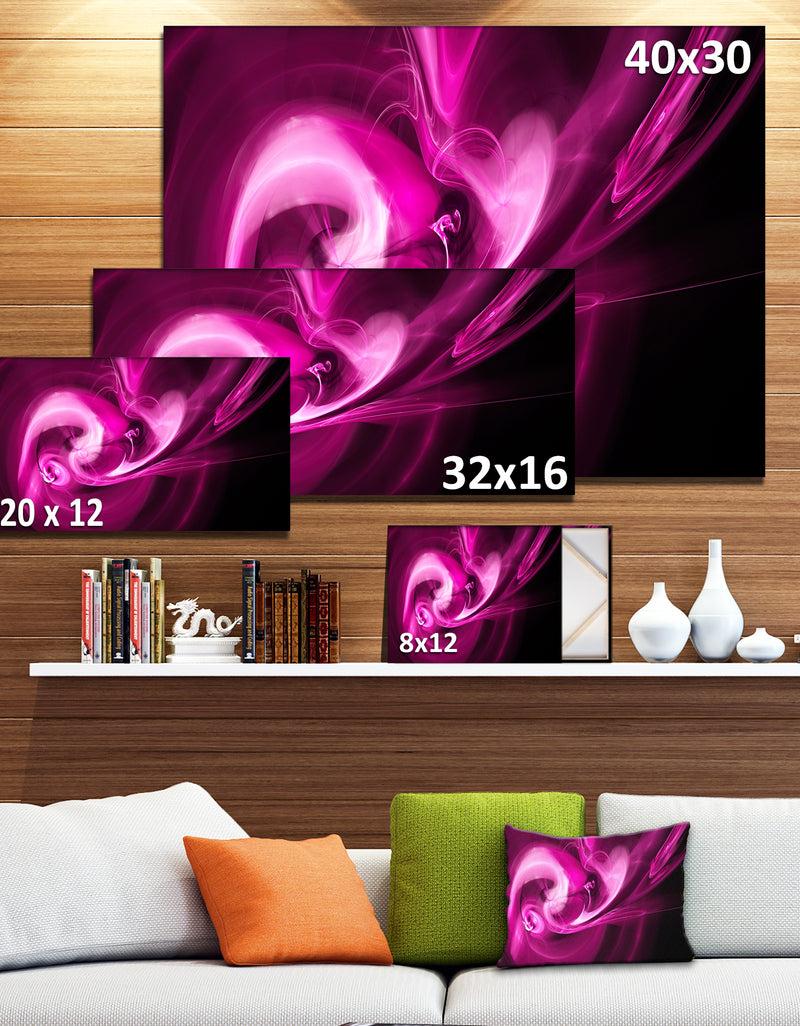 Designq Colored Smoke Spiral Purple - Abstract Digital Art Canvas Print