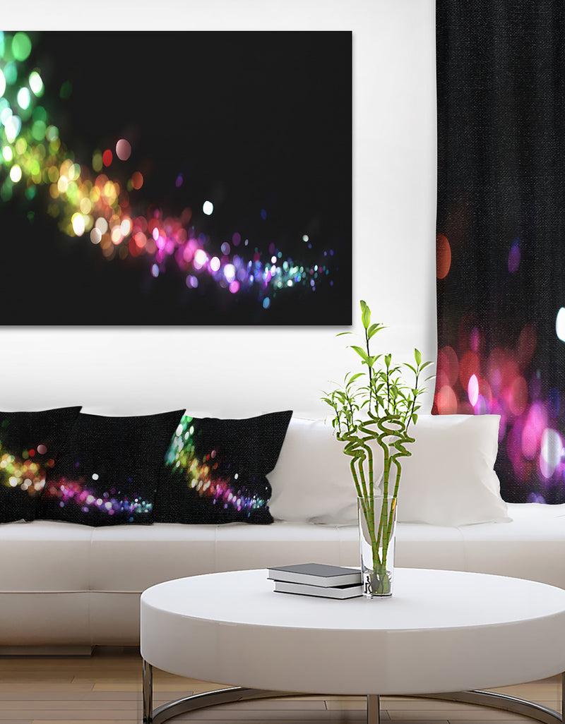 designq Colorful Abstract Lighting - Abstract Digital Art Canvas Print