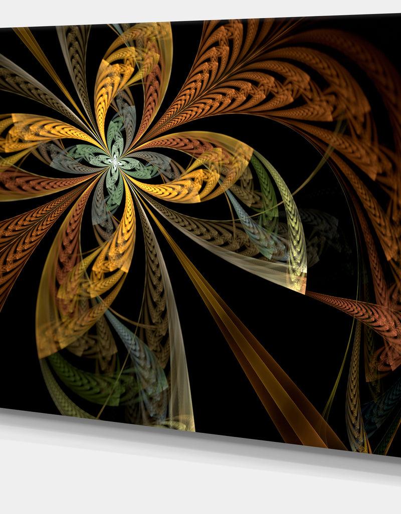 Designq Colorful Fractal Flower Pattern - Abstract Canvas Art Print