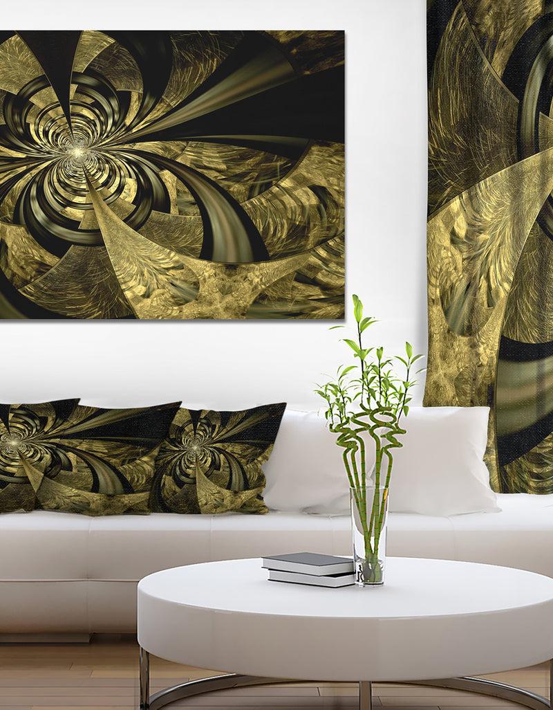 designq Colorful Fractal Flower Pattern - Extra Large Abstract Canvas Art Print