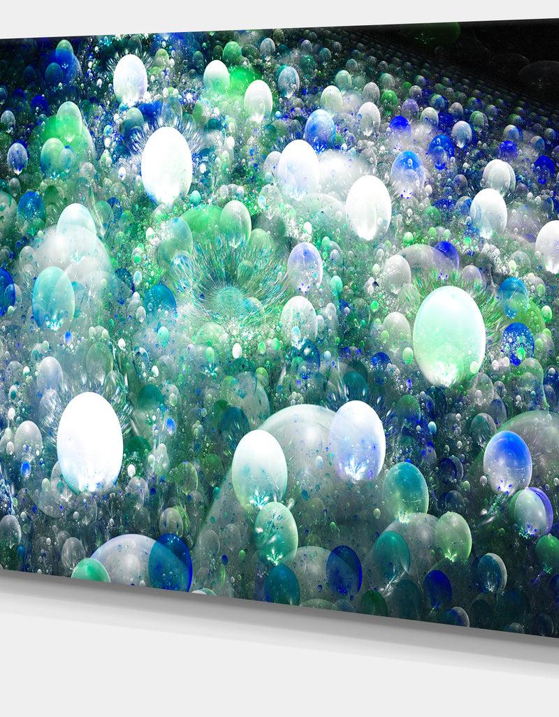 Designq Colorful Molecules Fractal Design - Abstract Wall Art On Canvas