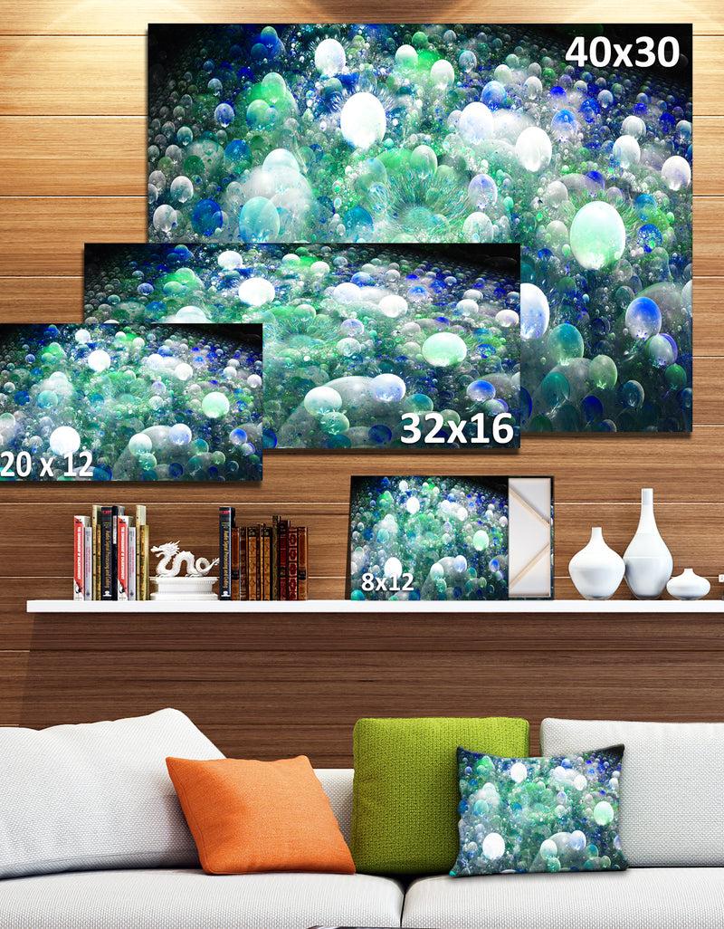 Designq Colorful Molecules Fractal Design - Abstract Wall Art On Canvas