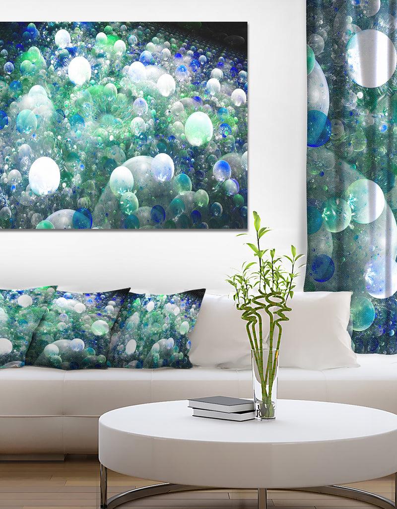 designq Colorful Molecules Fractal Design - Abstract Wall Art on Canvas