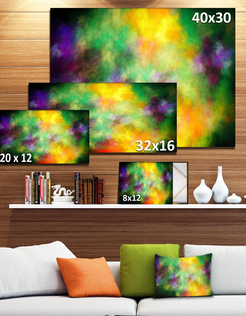 Designq Colorful Sky With Blur Stars'Extra Large Abstract Canvas Art Print