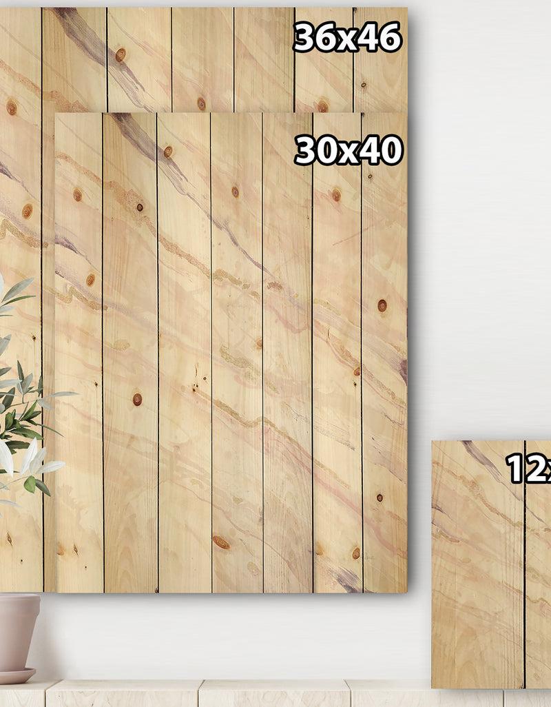 Designq Copper Dreams Geometric - Modern Farmhouse Print On Natural Pine Wood
