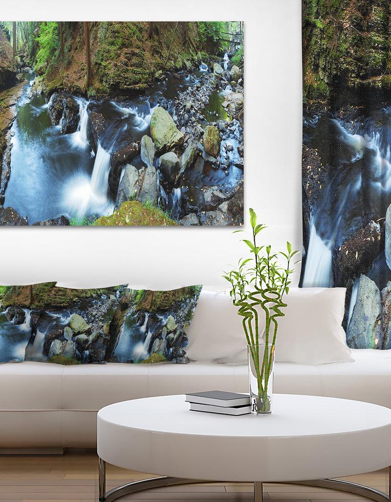 designq Creek with Hiking Trail Panorama - Landscape Photo Canvas Print