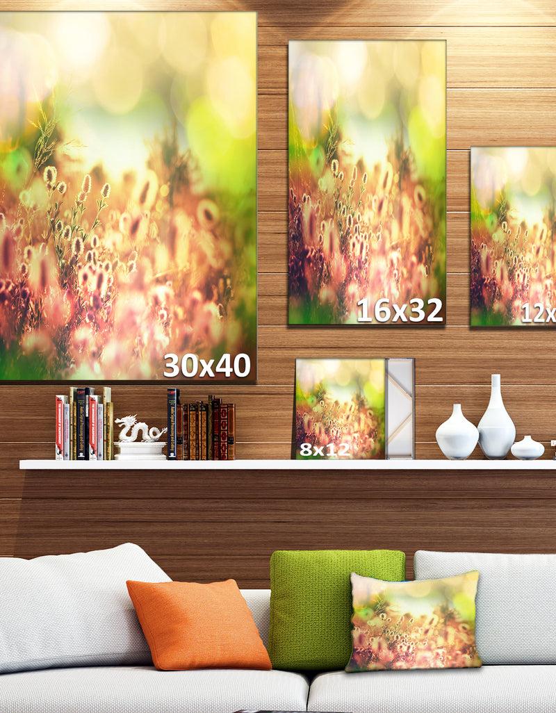 Designq Cute Summer Flowers On Meadow - Floral Artwork On Canvas