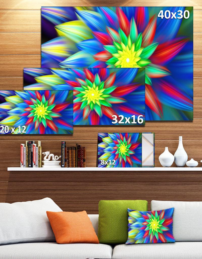 Designq Dance Of Bright Multi-Color Flower - Extra Large Floral Canvas Art Print