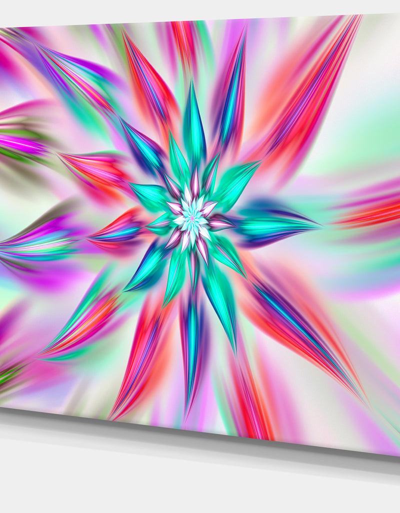 Designq Dancing Pink Flower Petals - Extra Large Floral Canvas Art Print