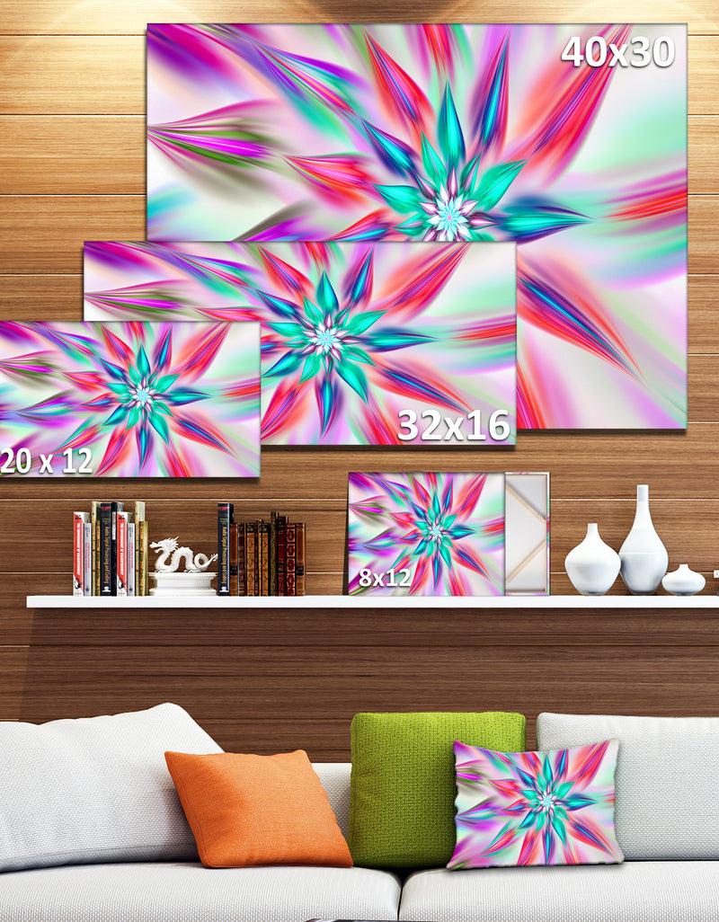 Designq Dancing Pink Flower Petals - Extra Large Floral Canvas Art Print