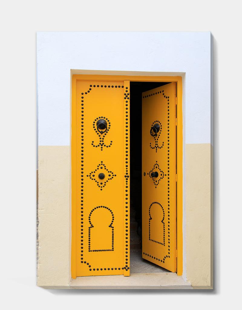 Designq Decorative Doors Of Tunisia - Vintage Gallery-wrapped Canvas