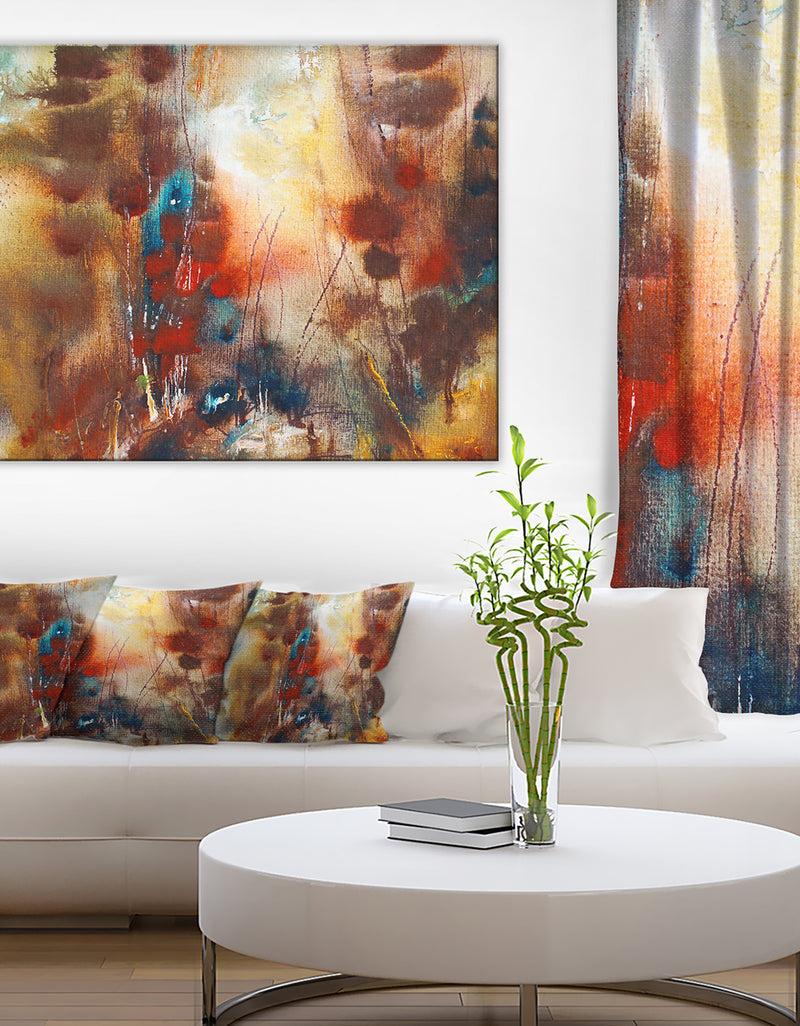 designq Artistic Brown - Abstract Canvas Artwork