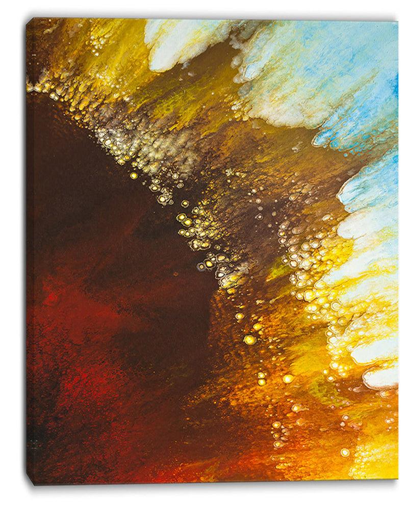 Designq Blow Of Brown - Abstract Canvas Art Print