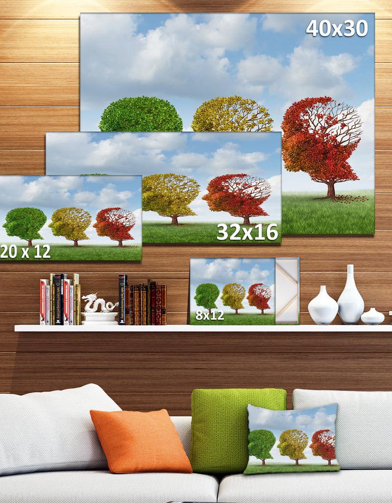Designq Brain Aging - Digital Canvas Art Print