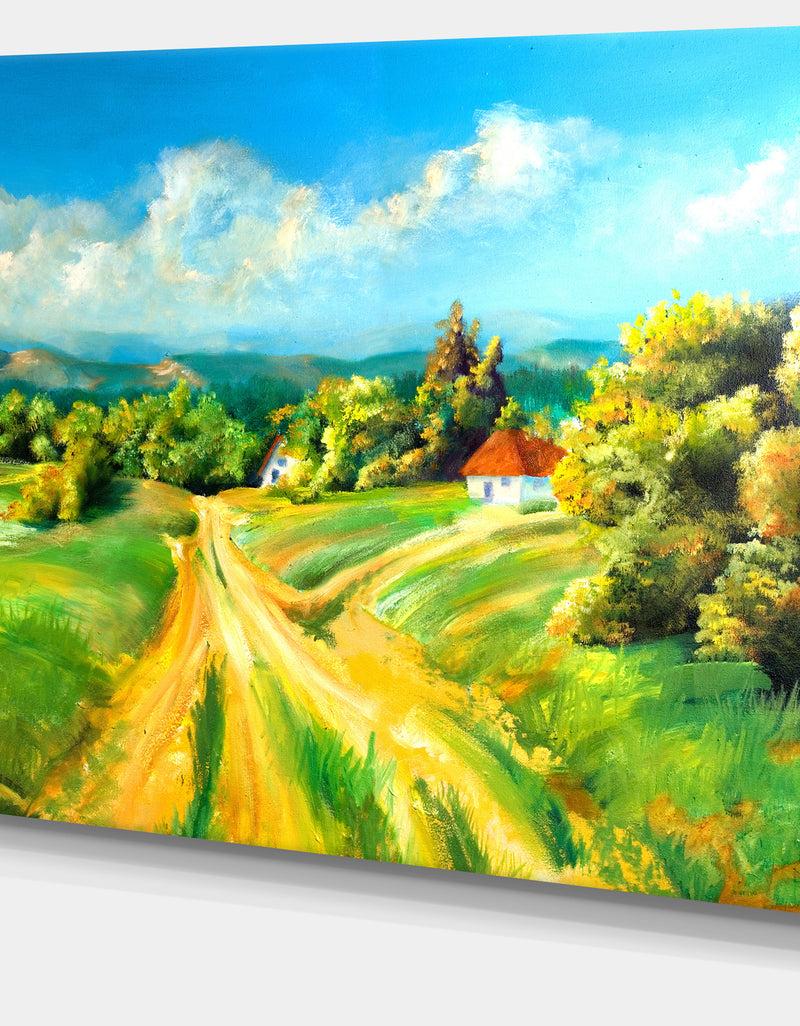 Designq Color Of Summer - Landscape Canvas Art Print