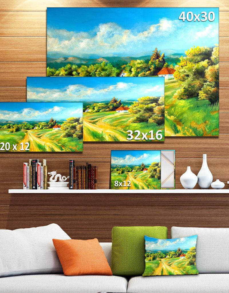 Designq Color Of Summer - Landscape Canvas Art Print
