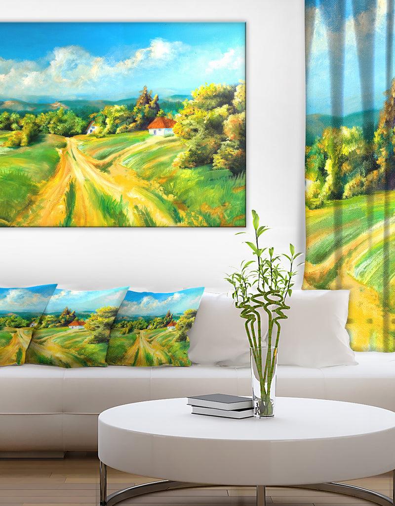 designq Color of Summer - Landscape Canvas Art Print