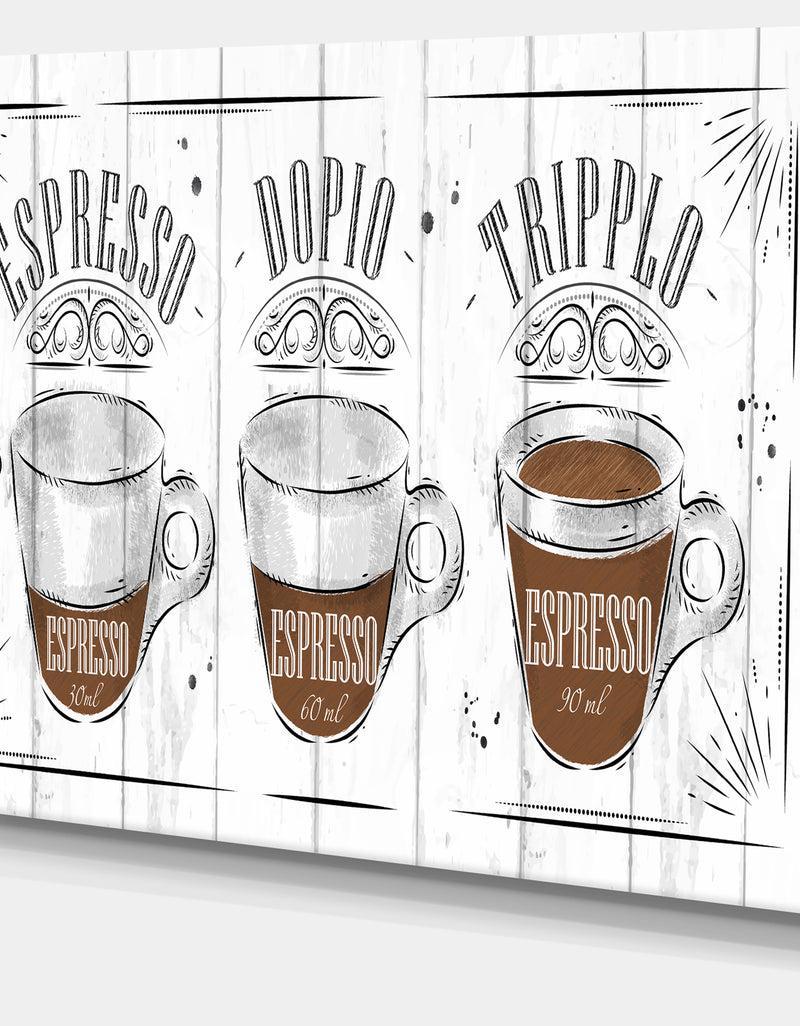 Designq Espresso Kraf Grey - Poster Canvas Art Print