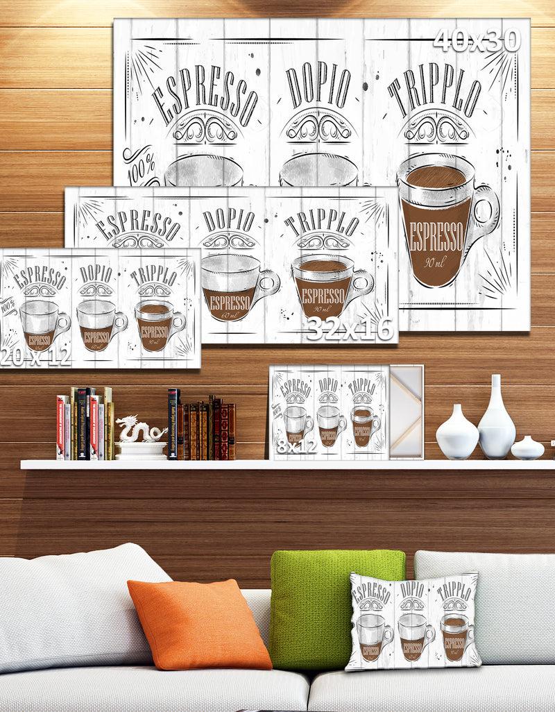 Designq Espresso Kraf Grey - Poster Canvas Art Print