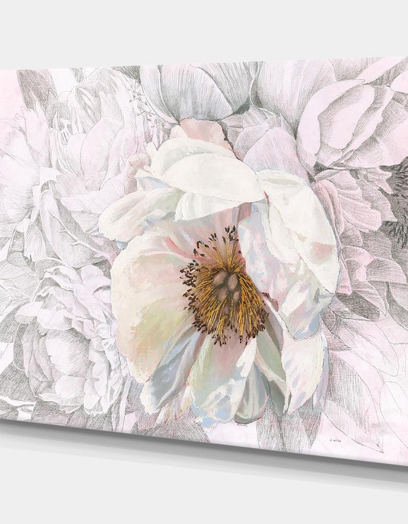 Designq RW Blooming Sketch - Cottage Canvas Wall Art